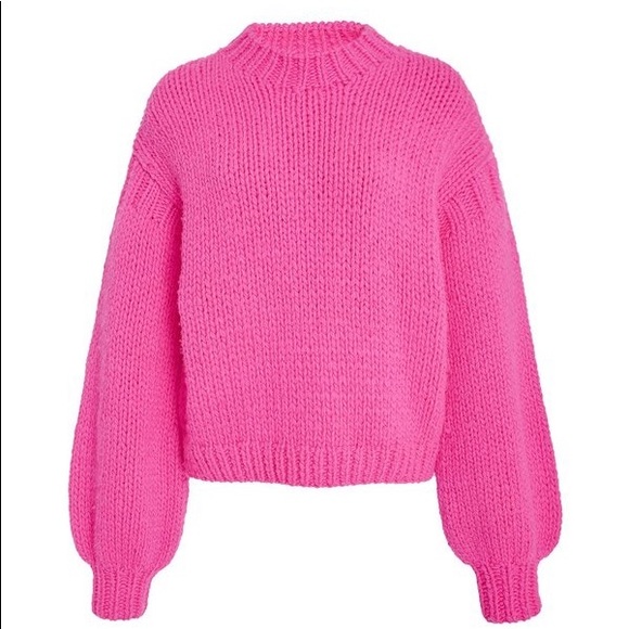 Ulla Johnson Hot Pink Rhea Wool Mock 